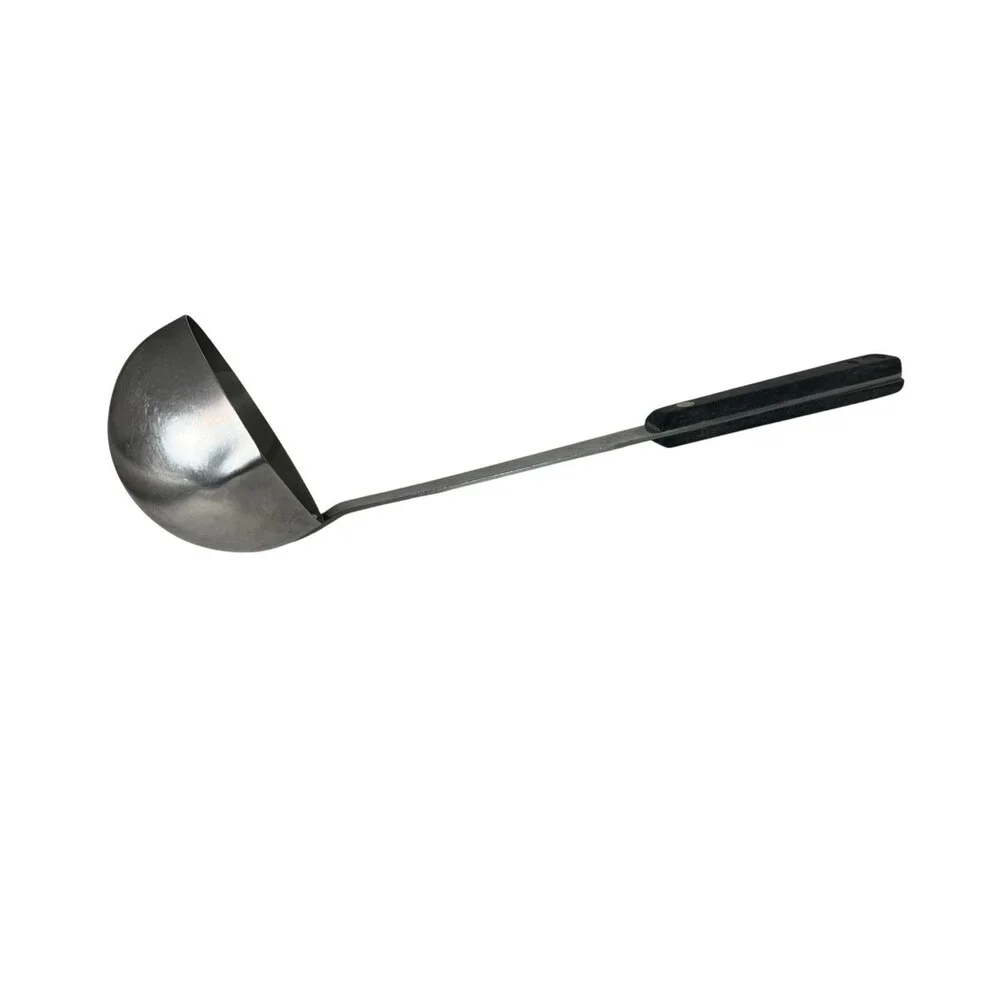 Vintage Flint USA Stainless Wood Handle Serving Ladle With Spout